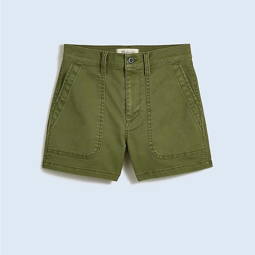 Madewell High Waist Green Shorts